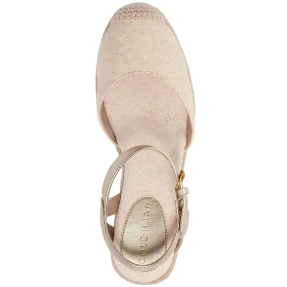 Cole Haan Women's Cloudfeel Platform Espadrille Lined Wedge Sandals 9.5 80MM NWT