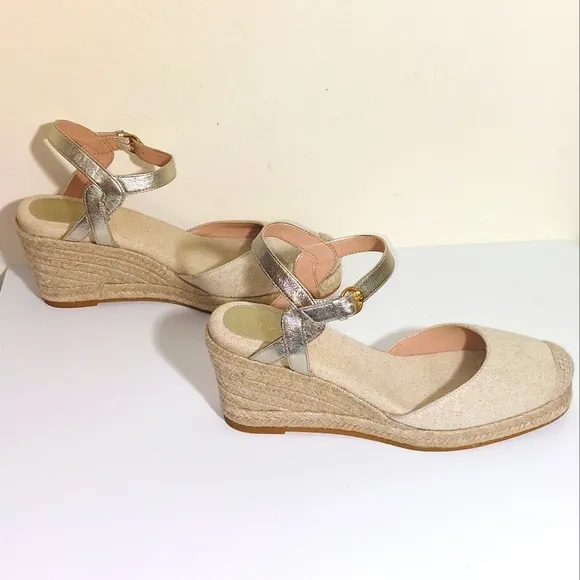Cole Haan Women's Cloudfeel Platform Espadrille Lined Wedge Sandals 9.5 80MM NWT