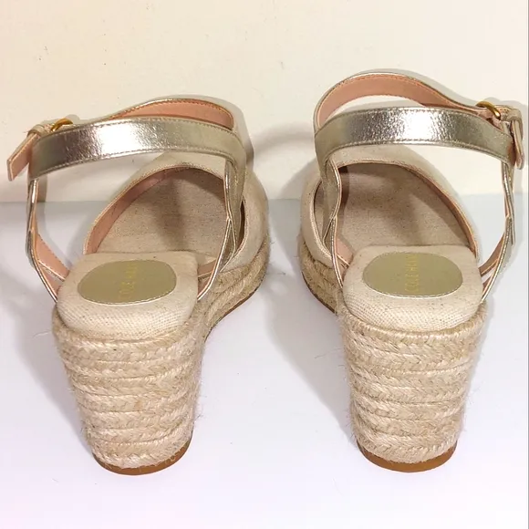 Cole Haan Women's Cloudfeel Platform Espadrille Lined Wedge Sandals 9.5 80MM NWT