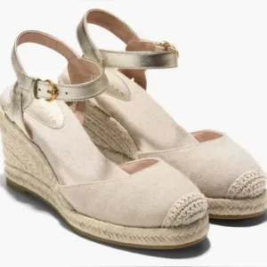Cole Haan Women's Cloudfeel Platform Espadrille Lined Wedge Sandals 9.5 80MM NWT