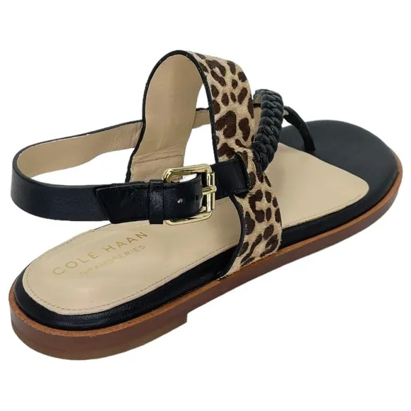 Cole Haan Womens Slingback Sandals 6M Anica Dyed Calf Hair Flats