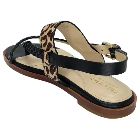 Cole Haan Womens Slingback Sandals 6M Anica Dyed Calf Hair Flats