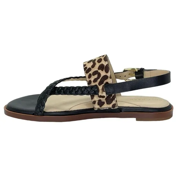 Cole Haan Womens Slingback Sandals 6M Anica Dyed Calf Hair Flats