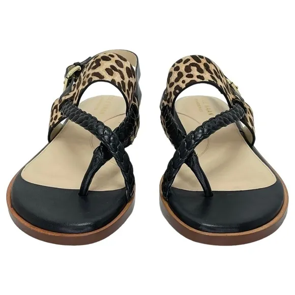 Cole Haan Womens Slingback Sandals 6M Anica Dyed Calf Hair Flats