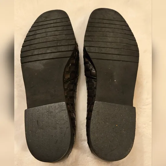 Cole Haan Woven Leather Loafer Black and Brown Size 9.5 Vintage EUC