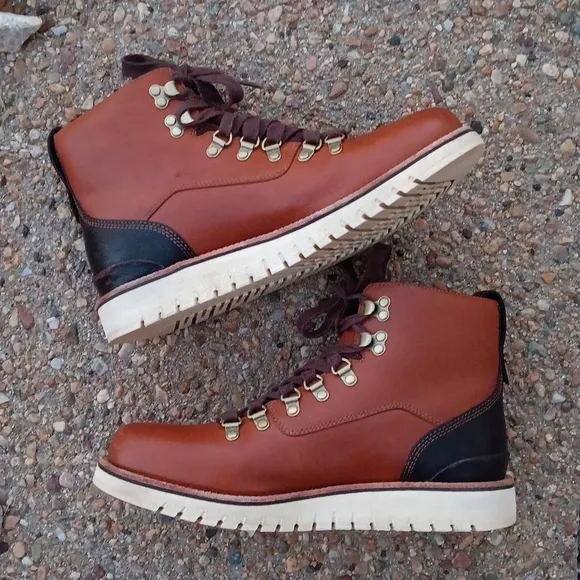 Cole Haan Zero Grand OS hiking brown leather lace up boots mens sz 8