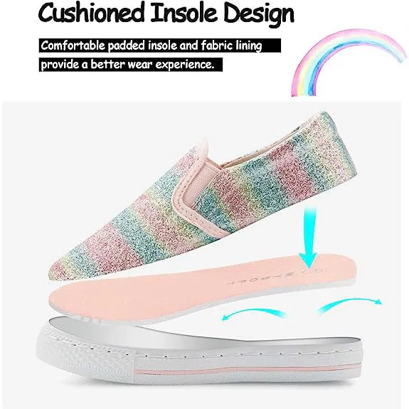 Colorful Glitter Slip-On Espadrilles