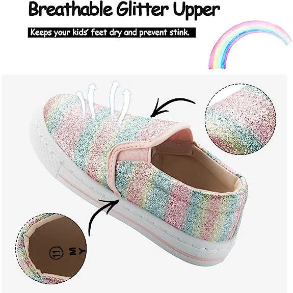 Colorful Glitter Slip-On Espadrilles
