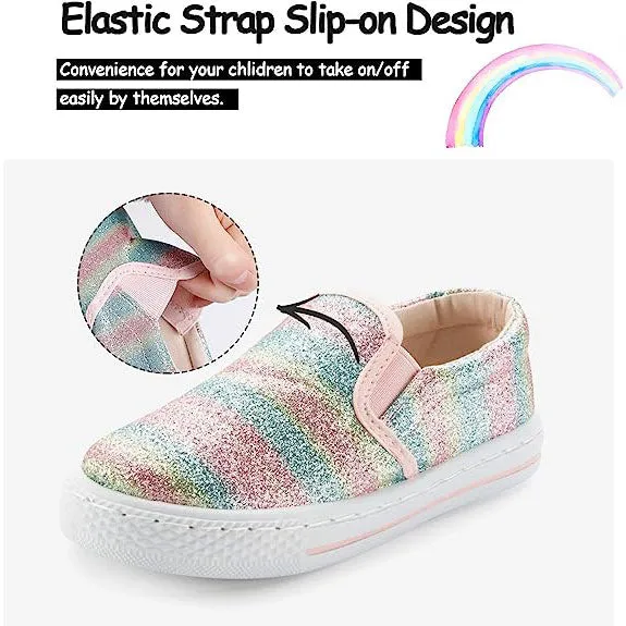 Colorful Glitter Slip-On Espadrilles