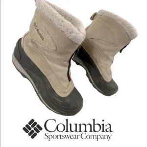 Columbia Cascadian Snowchill Snow Boots Waterproof Suede Leather Size 9