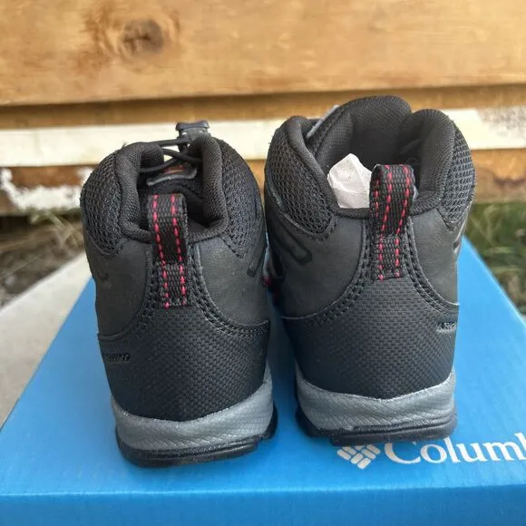 Columbia Kids Newton Ridge™ Children’s Black Red Hiking Boots Size 13 Waterproof