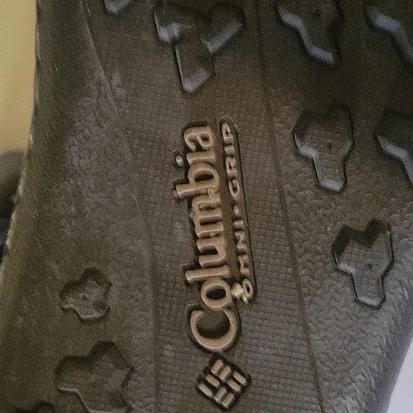 COLUMBIA OMNI GRIP Hiking Boots Suede 8.5 Shearling Lined Outdoor Waterproof
