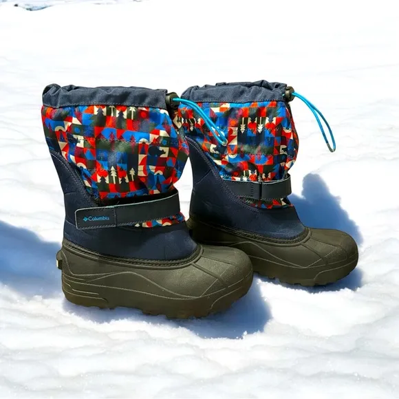Columbia youth Powderbug Plus Il Print‎ Snow Boot-Girls Size 5
