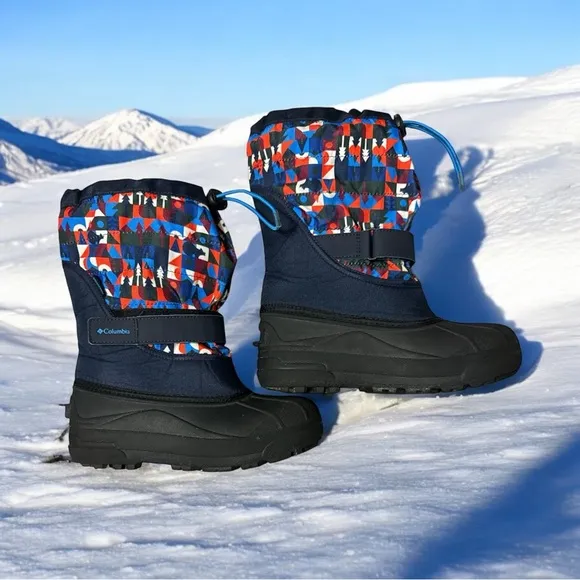 Columbia youth Powderbug Plus Il Print‎ Snow Boot-Girls Size 5