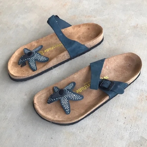 Comfortfusse Starfish Navy Silver Sandals Cork