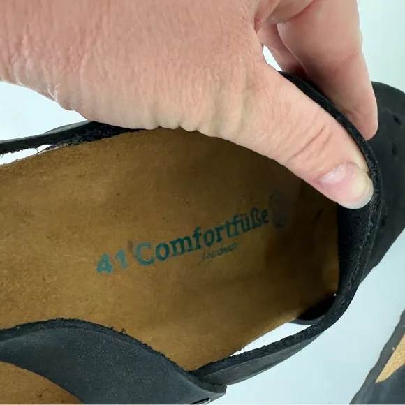 Comfortfusse Tata Nubuck Leather Arch Support Sandals Size 41