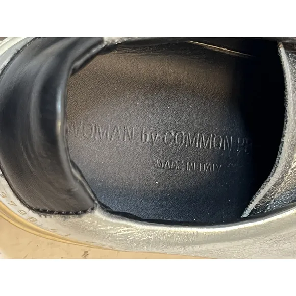 Common Projects Women's Sneakers Achilles Retro Low Silver Black EU 41 US 11
