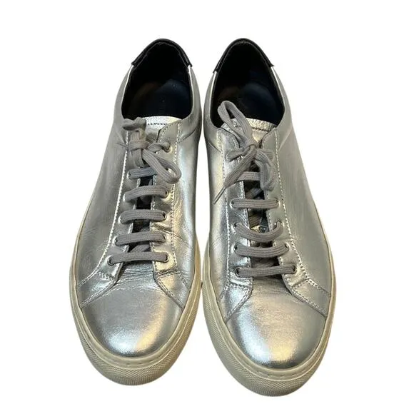 Common Projects Women's Sneakers Achilles Retro Low Silver Black EU 41 US 11