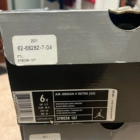 Concord Jordan 11 Retro Sneakers - White and Black
