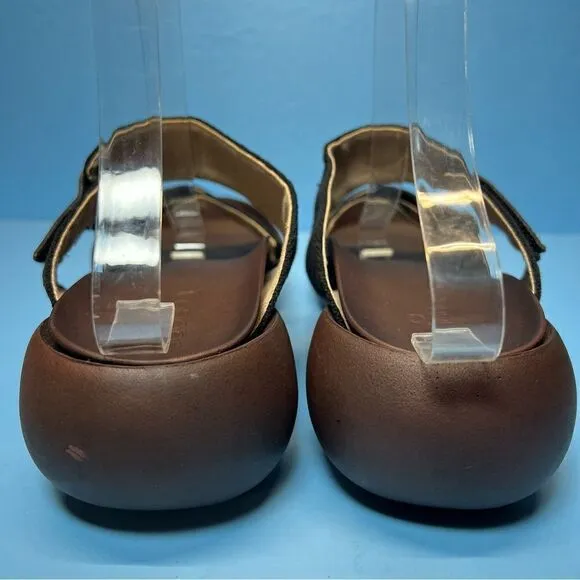 Congos Womens Half Moon Heel Arch Support Sandals in Black 9