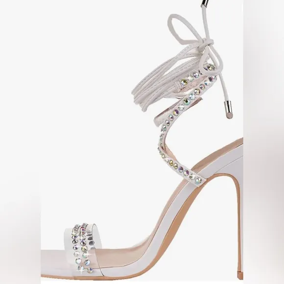 COPY - NWT Stiletto Heels Transparent Rhinestones