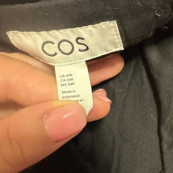 COS Men’s Utility Barrel-Leg Trousers - Black, Size 34R