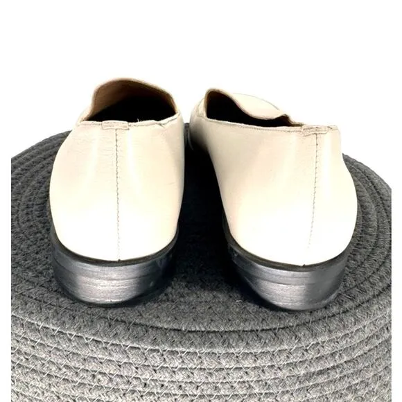 COS Minimal Leather Loafers Cream Size 8 EU 39
