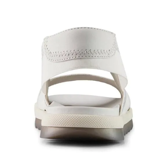 Cougar Womens White and Silver Sling Back Lucia Platform Sandals Sz 10 NIB