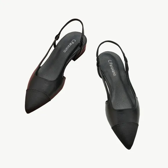 C.PARAVANO Cap-Toe Slingback Flats (Freya) SZ 41.5 / US 11