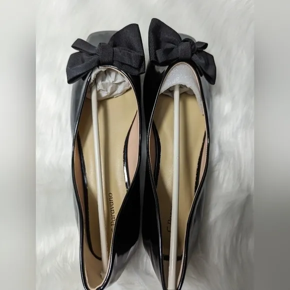 C.PARAVANO Women's Flats Square Toe Shoes for Women Black Flats Womens Flat Sz41