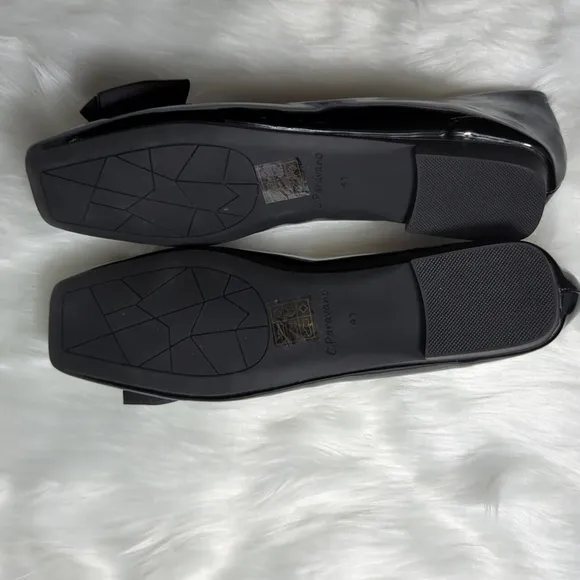 C.PARAVANO Women's Flats Square Toe Shoes for Women Black Flats Womens Flat Sz41