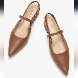 C.Paravano Women's Slingback Kitten Heel New
