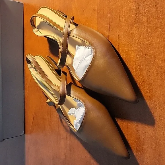 C.Paravano Women's Slingback Kitten Heel New