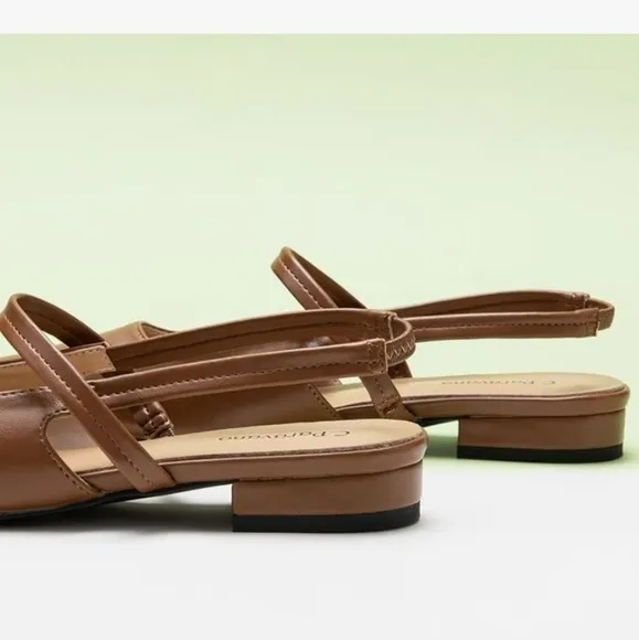 C.Paravano Women's Slingback Kitten Heel New