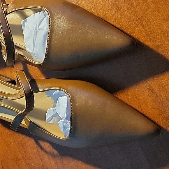 C.Paravano Women's Slingback Kitten Heel New
