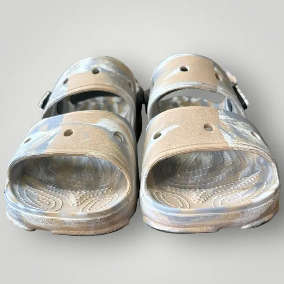 CROCS All Terrain Unisex Sandal | Chai Multi Marbled | Size  Mens 9 / Women’s 11
