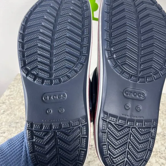 Crocs Bayaband Clogs Mens 13 Navy/Pepper 205089-4CC Sandals Water Shoes Beach