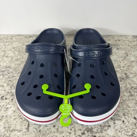 Crocs Bayaband Clogs Mens 13 Navy/Pepper 205089-4CC Sandals Water Shoes Beach