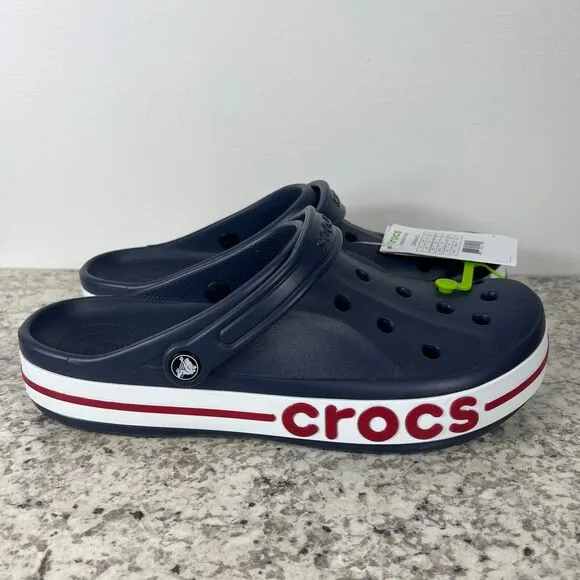 Crocs Bayaband Clogs Mens 13 Navy/Pepper 205089-4CC Sandals Water Shoes Beach
