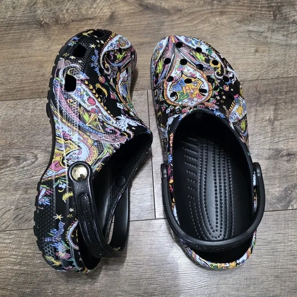 CROCS Black Multicolor Sandals Men's Size 12