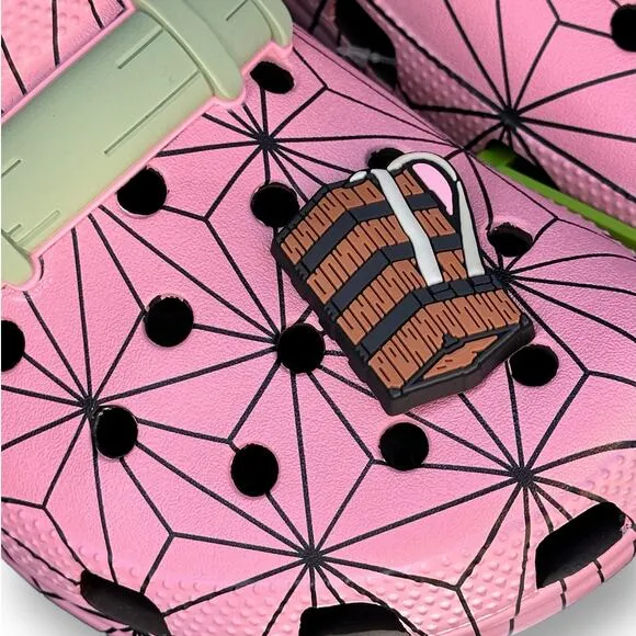Crocs Classic Clog Demon Slayer Nezuko Pink Sandals Shoes Mens Size 12 Jibbitz