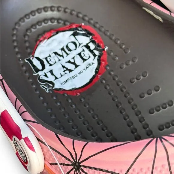 Crocs Classic Clog Demon Slayer Nezuko Pink Sandals Shoes Mens Size 12 Jibbitz