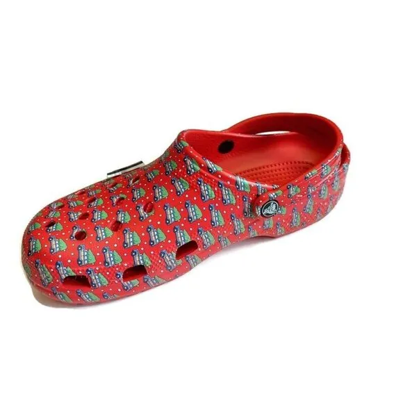 CROCS Classic Vineyard Vines Holiday Clog Sandals Mens Size 10 Womens Sz 12 Red