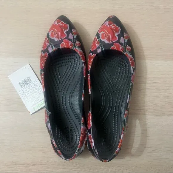Crocs Iconic Eve Floral Graphic Slingback Flats