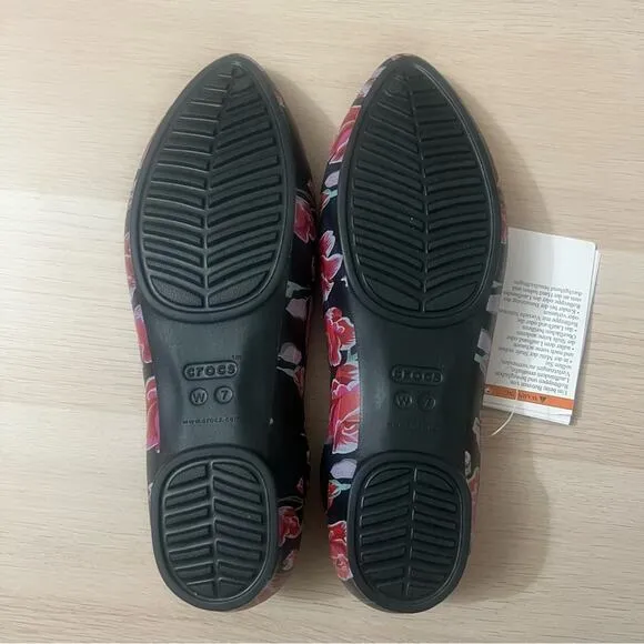 Crocs Iconic Eve Floral Graphic Slingback Flats