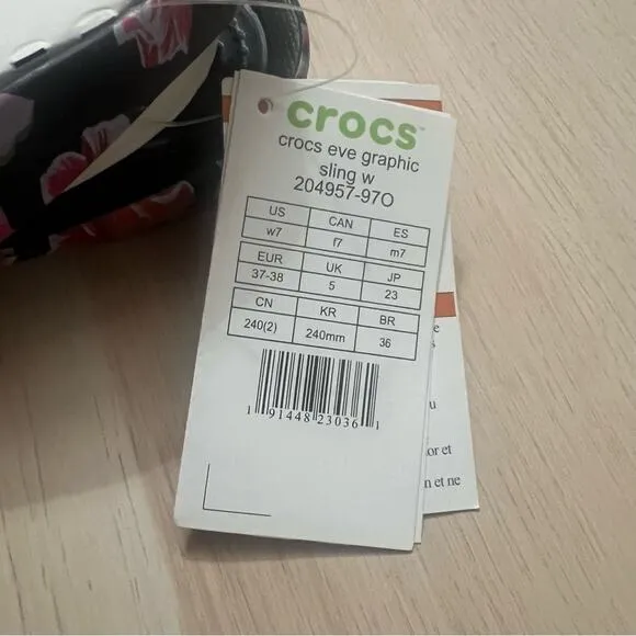 Crocs Iconic Eve Floral Graphic Slingback Flats