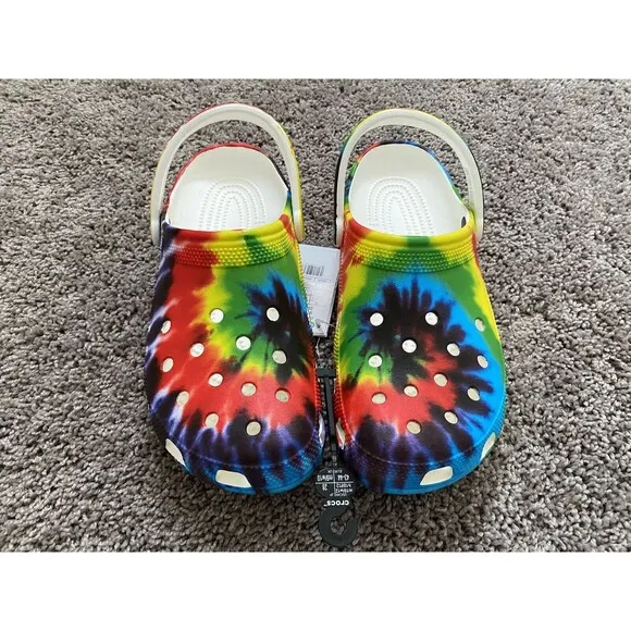 Crocs Men's Classic New Tie-Dye Graphic Clog Size 10 Men 12 Women 205453-90H