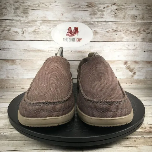 Crocs Mens Size 11 Santa Cruz Casual Brown Slipon Loafers