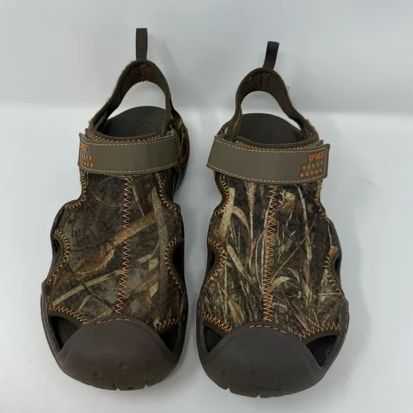 Crocs Mens Swiftwater Realtree Max-5 Camo Sandals Brown 201152 Camo Size 10M