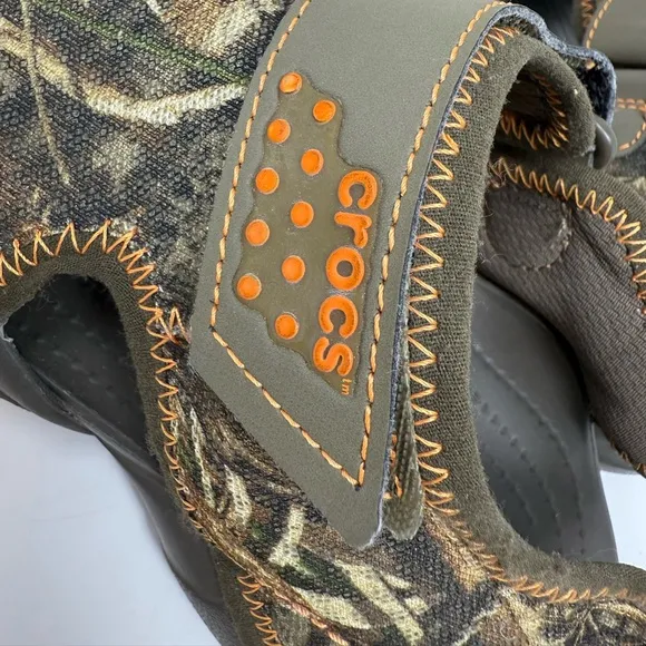 Crocs Mens Swiftwater Realtree Max-5 Camo Sandals Brown 201152 Camo Size 10M